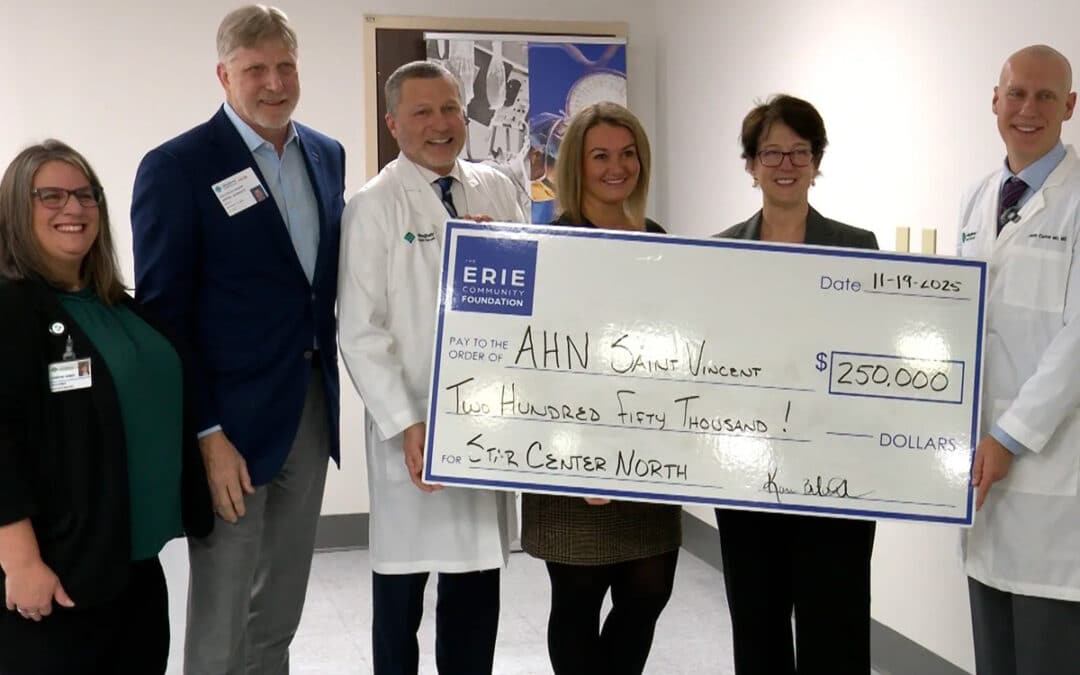 AHN Saint Vincent announces plans for new Star Center North medical simulation lab with $250,000 grant from The Erie Community Foundation